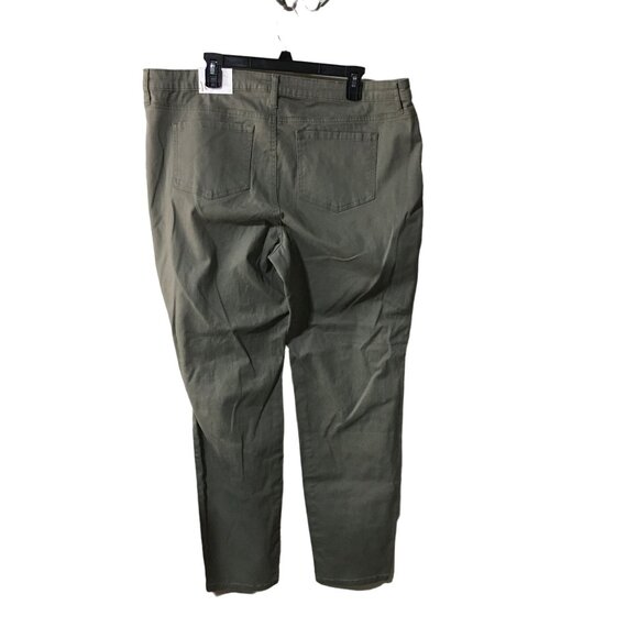 DRESS BARN SIGNATURE FIT SKINNY GRAY PANTS WOMENS SIZE 18 NWT - Picture 2 of 4